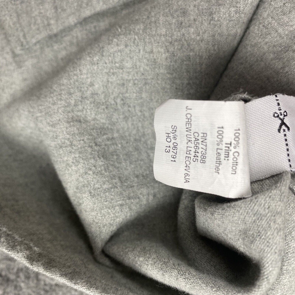 J. Crew Shirt Men Medium Gray Flannel Leather Elbow Patches - Picture 6 of 11